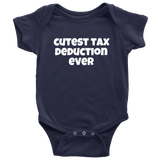 Accountant Baby One-piece - Accountant Baby Shirt - Cutest Tax Deduction Ever - Many Sizes And Colors - Baby Shower or First Birthday Gift