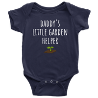 Cute Baby One-piece - Gardening Baby Shirt - Daddy's Little Garden Helper - Customization Available - Baby Shower, First Birthday Gift