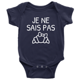 Cute French Baby One-piece - French Teacher Baby Gift - French Language Baby Bodysuit - Je Ne Sais Pas - Many Sizes And Colors Available