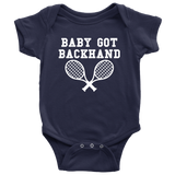 Funny Tennis Baby One-piece - Cute Tennis Baby Bodysuit - Baby Got Backhand - Tennis Player Baby Gift - Many Sizes And Colors Available