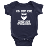 Funny Baby One-piece - Beard Baby Bodysuit - Great Beard - Baby Shower, First Birthday - Many Sizes And Colors Available - All Cotton