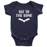 Cute Halloween Baby Shirt - Creepy Baby One-piece - Bat Baby Bodysuit - Bat To The Bone - Many Sizes And Colors - Halloween Baby Gift