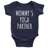 Cute Yoga Baby One-piece - Yoga Baby Bodysuit - Yogi, Yogini Baby Shirt - Mommy's Yoga Partner - Many Sizes And Colors