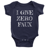 Funny French Baby One-piece - French Teacher Baby Gift - I Give Zero Faux - Cute Baby Bodysuit - Many Sizes And Colors Available