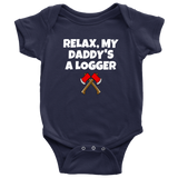 custom order - my daddy's a logger - baby bodysuit