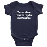 Machinist Baby One-piece - Machinist Baby Shirt - Machine Operator Baby - Regular Maintenance - Many Sizes And Colors - Baby Gift Idea
