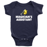 Cute Baby One-piece - Magician Baby Shirt - Magician's Assistant - Illusionist - Many Sizes And Colors - Baby Shower, First Birthday