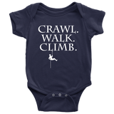 Rock Climber Baby Shirt - Rock Climbing Baby One-piece - Climber Baby Bodysuit - Crawl Walk Climb - Baby Shower Gift - All Cotton