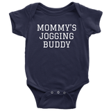 Cute Baby One-piece - Running Baby Shirt - Mommy's Jogging Buddy - Baby Shower Gift Idea - Many Sizes And Colors - All Cotton