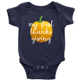Cute Thanksgiving Baby Bodysuit - Thanksgiving Baby One-piece - My First Thanksgiving - Many Sizes And Colors