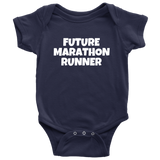 Cute Baby One-piece - Running Baby Shirt - Future Marathon Runner - Baby Shower Gift Idea - Many Sizes And Colors - All Cotton