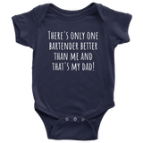 Cute Bartender Baby One-piece - Bartender Baby Shirt - Funny Baby Bodysuit - Many Sizes And Colors - Customization Available - All Cotton