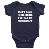 Funny Baby Bodysuit - Vaping Baby One-piece - Morning Vape - Funny Baby Shower Gift - Many Sizes And Colors Available