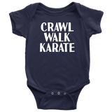 Martial Arts Baby Bodysuit - Karate Baby One-piece - Crawl Walk Karate - Baby Shower Gift - Many Sizes And Colors
