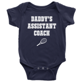 Cute Baby One-piece - Coach Baby Shirt - Daddy's Assistant Coach - Custom Text Available - Many Sizes And Colors - Baby Shower Gift Idea