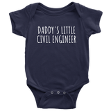 Civil Engineer Baby One-piece - Civil Engineer Baby Bodysuit - Daddy's Little Civil Engineer - Many Sizes And Colors