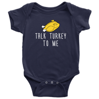 Funny Thanksgiving Baby Bodysuit - Talk Turkey To Me - Thanksgiving Baby One-piece - Cute Thanksgiving Baby Gift