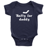 Cute Halloween Baby Shirt - Bat Baby One-piece - Bat Baby Gift - Batty For Daddy - Halloween Baby Gift - Many Sizes And Colors
