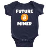 Funny Baby One-piece - Bitcoin Baby Shirt - Future Miner - Crypto Currencies - Many Sizes And Colors - All Cotton - Bitcoin Mining