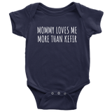 Funny Baby Bodysuit - Kefir Baby One-piece - Kefir Lover Baby Gift - Mommy Loves Me More Than Kefir - Many Sizes And Colors