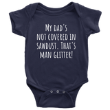 Carpenter Baby One-piece - Cute Woodworker Baby Shirt - Man Glitter - Carpenter's Baby Gift Idea - Many Sizes And Colors - All Cotton