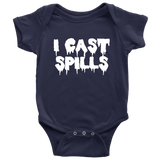 Funny Halloween Baby Shirt - Creepy Baby One-piece - Spooky Baby Bodysuit - I Cast Spills - Many Colors And Sizes - Halloween Baby Gift
