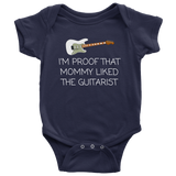 Cute Guitarist Baby One-piece - Guitar Player Baby Bodysuit - Mommy Liked The Guitarist - Guitarist Baby Gift Idea - Many Sizes And Colors
