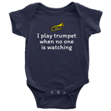 Trumpet Baby One-piece - Funny Trumpet Baby Shirt - I Play Trumpet - Trumpet Baby Gift Idea - Many Sizes And Colors Available