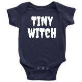 Funny Witch Baby One-piece - Witchcraft Baby Shirt - Tiny Witch - Many Sizes And Colors Available - Baby Shower of First Birthday