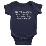 Air Traffic Controller Baby One-piece - My Mommy Is Watching The Skies - Cute Baby Bodysuit - Many Sizes And Colors - All Cotton