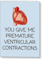 Nerd Valentine Card - Funny Medical Love Card - Doctor Valentine's Day Card - Premature Ventricular - Greeting Card