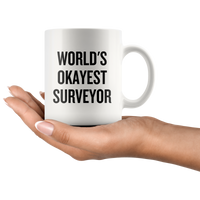 custom order - surveyor mug - world's okayest surveyor