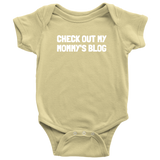 Blogging Baby Bodysuit - Blogger Baby One-piece - Blogger Baby Gift - Check Out My Mommy's Blog - Baby Shower or First Birthday