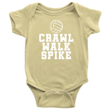 Volleyball Baby Bodysuit - Volleyball Player Baby Gift - Volleyball Baby One-piece - Crawl Walk Spike - First Birthday or Baby Shower Gift