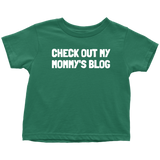 Blogging Toddler Shirt - Blogger Toddler Tee - Birthday Gift For Future Blogger - Check Out My Mommy's Blog - Many Sizes And Colors, Cotton
