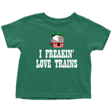 Train Toddler Shirt - Railfan Toddler Tee - Locomotive Toddler Shirt - I Freaking Love Trains - Birthday Gift