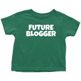 Blogging Toddler Shirt - Blogger Toddler Tee - Gift For Blogger's Kid - Future Blogger - Many Sizes And Colors - Birthday Gift Idea
