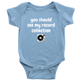 Cute Baby One-Piece- Record Collector Baby Shirt - Audiophile Baby Gift - Newborn Through 24 Months Sizes - All Cotton