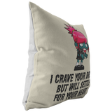 Funny Zombie Throw Pillow - Cute Boyfriend Gift - Valentine or Anniversary - Long Distance Relationship - I Crave Your Brains