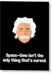 Rude Einstein Greeting Card - Sexy Einstein Card - Valentine's Day Card - Anniversary - Curved - Greeting Card