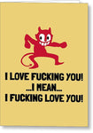 Sexy Valentine Card - Romantic Love Card - Valentine's Day - Anniversary Card - Love Fucking You - Greeting Card