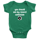 Cute Baby One-Piece- Record Collector Baby Shirt - Audiophile Baby Gift - Newborn Through 24 Months Sizes - All Cotton