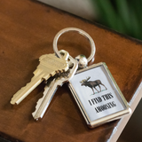 Moose Keychain - I Find This Amoosing