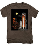 Sts-119 Shuttle Discovery With Moon - Men's Premium T-Shirt