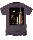 Sts-119 Shuttle Discovery With Moon - Men's Premium T-Shirt