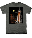 Sts-119 Shuttle Discovery With Moon - Men's Premium T-Shirt