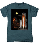 Sts-119 Shuttle Discovery With Moon - Men's Premium T-Shirt