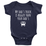 Cute Baby One-Piece - Firefighter Baby Shirt - My Dad's Truck - Firetruck One-Piece - Baby Shower Gift Idea - Many Sizes And Colors