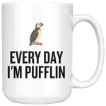 custom order - pufflin - 15oz mug