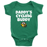 Cute Baby One-Piece- Cycling Baby Shirt - Daddy's Cycling Buddy - Customizing Available - Baby Shower Gift - Many Sizes And Colors Available